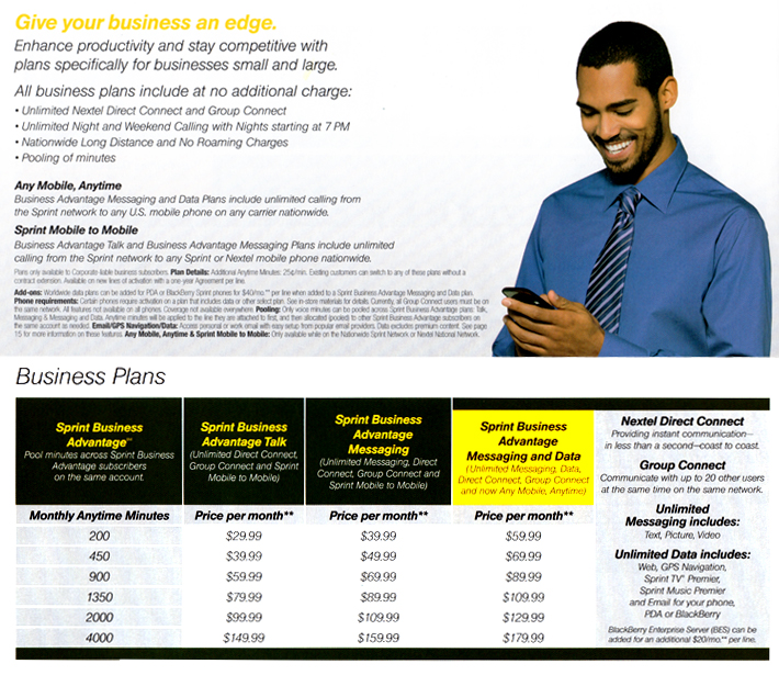 Sprint Rate Plans